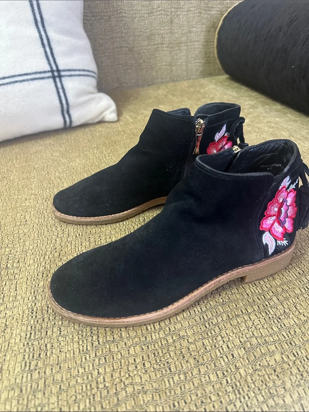 kate spade black suede